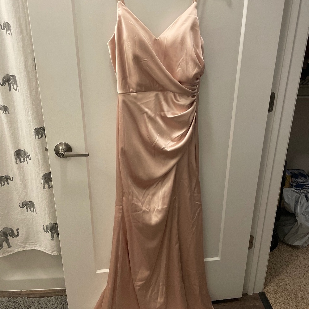 Blush floor length gown